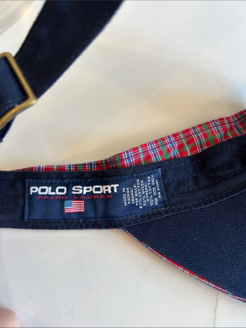 EVC Vintage Polo Ralph Lauren Plaid Visor  🥰 - Picture 2 of 3